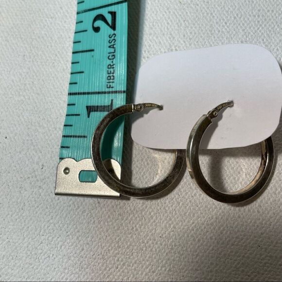 Sterling silver hoop Earrings - Picture 5 of 7